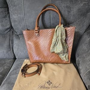 Patricia Nash Zancona Tote - Wavy Woven Embossed